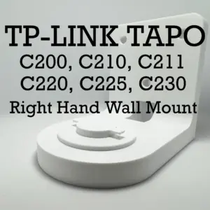 TP-Link TAPO C200, C210, C211, C220, C225, and C230 Camera Right Hand Wall Mount